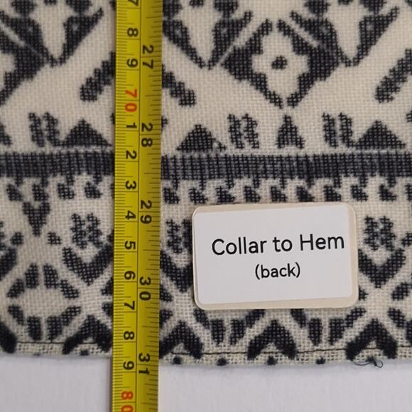 Sonoma Black White Knit Poncho Open Front Layering Wrap 1 Size Cozy Boho Casual - Picture 6 of 11